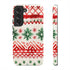Watercolor Study of Christmas Patterns - Impact Resistant Phone Case Samsung Galaxy S22 Glossy